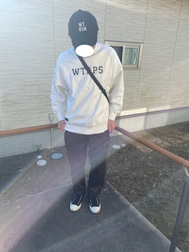 WTAPSのスウェット（ホワイト系）を使った人気ファッション