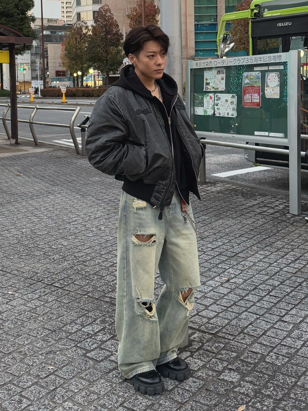 岡本幸大｜Alpha IndustriesのMA-1を使ったコーディネート - WEAR