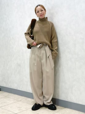 サイドジップ リブ プルオーバー ニット .M［手洗い可］を使った人気