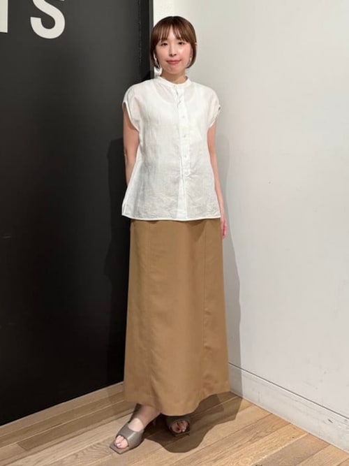 TICCA / リネン フレンチスリーブ シャツ［手洗い可］（シャツ