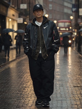 NIKEのMA-1を使った人気ファッションコーディネート - WEAR