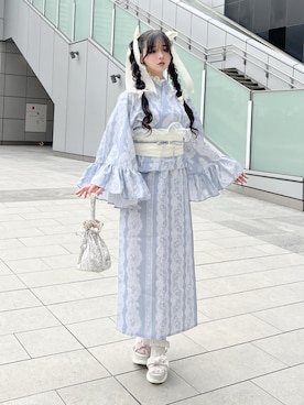 セパレート浴衣(帯セット)を使った人気ファッションコーディネート - WEAR