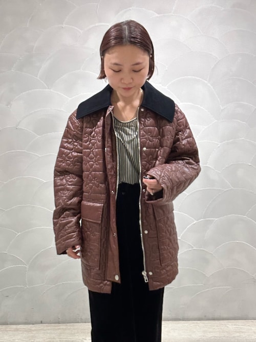 GANNI Shiny Quilt Midi Jacket（ダウンジャケット/コート）｜GANNI