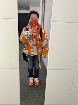 Supreme のダウンジャケット/コート（オレンジ系）を使った人気