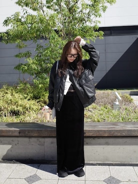 TODAYFULのアイテムを使った「レザージャケット」の人気ファッション