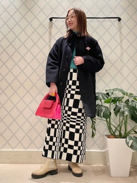 DANTON × Ray BEAMS / 別注 スタンドカラー モッサダウン コートを使っ