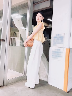 TSURU by Mariko Oikawaのかごバッグを使った人気ファッション