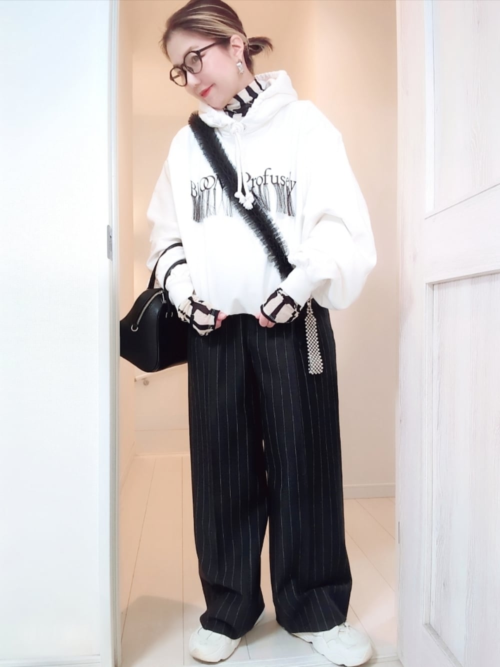 ドローイングチェックタートルトップス【MAISON SPECIAL/メゾン