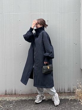 新色追加】スタンドカラーボリュームスリーブコートを使った人気
