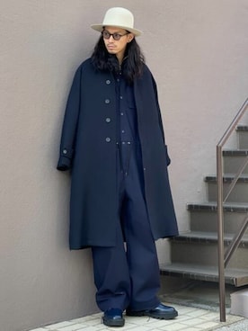 ユニセックスアイテム》ミックスツイードプライムオーバーステンカラー