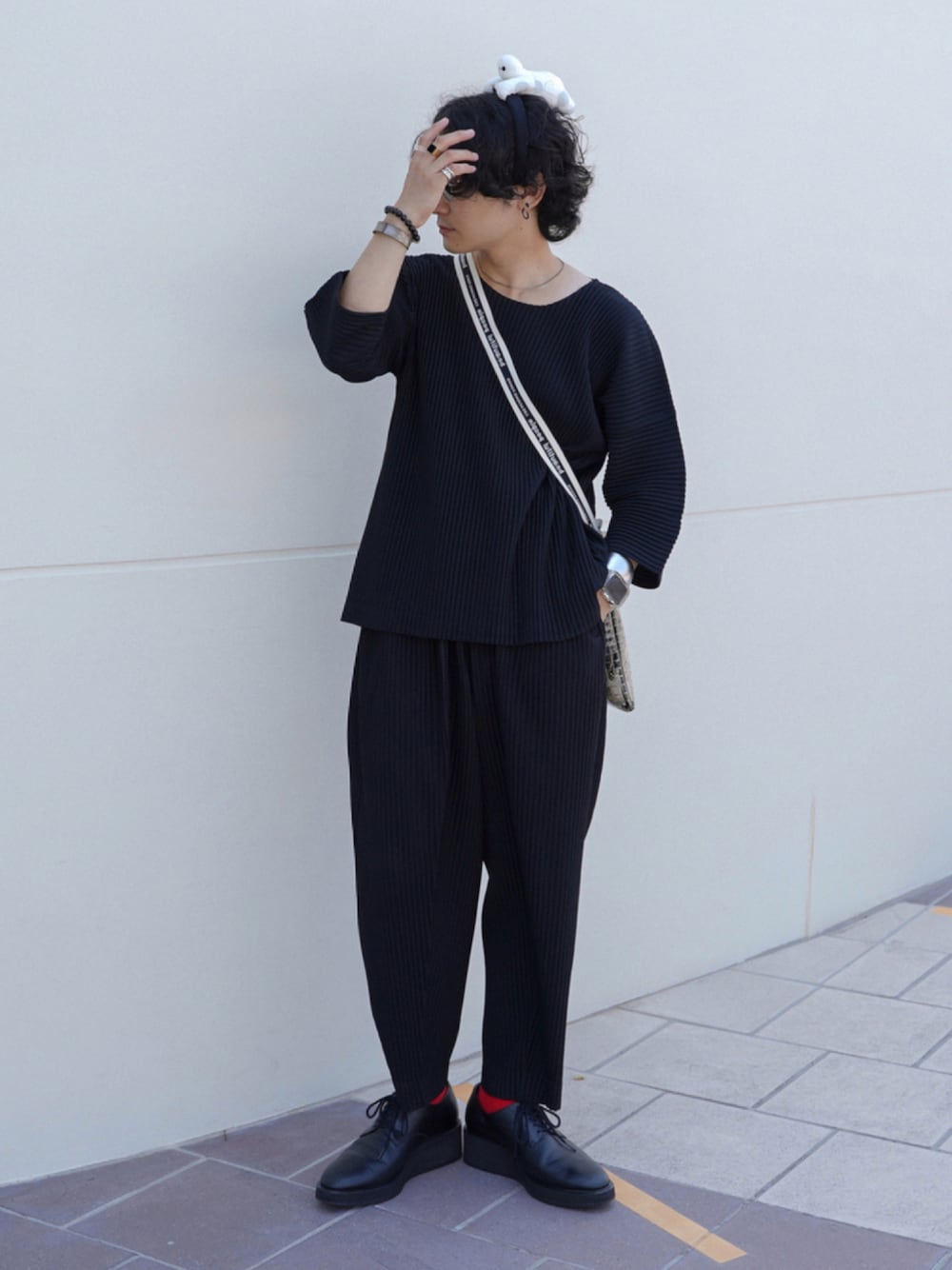 心｜HOMME PLISSE ISSEY MIYAKEのパンツを使ったコーディネート - WEAR