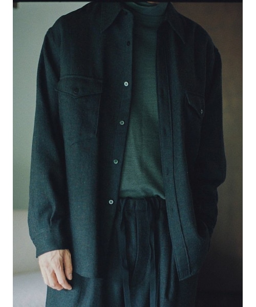 LIDNM（リドム）の「PREMIUM SHETLAND ALASKAN SHIRT（シャツ/ブラウス