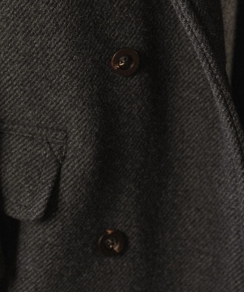 shiun（シウン）の「WOOL SHAWL COLLAR COAT（チェスターコート）」 - WEAR