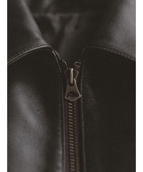 LIDNM（リドム）の「VINTAGE WASHED LEATHER ZIP（ブルゾン）」 - WEAR