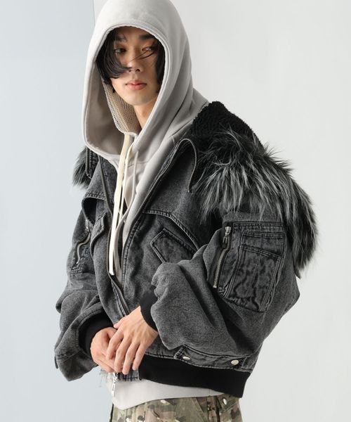 HARE（ハレ）の「ZIPファーフーディージャケット（）」 - WEAR