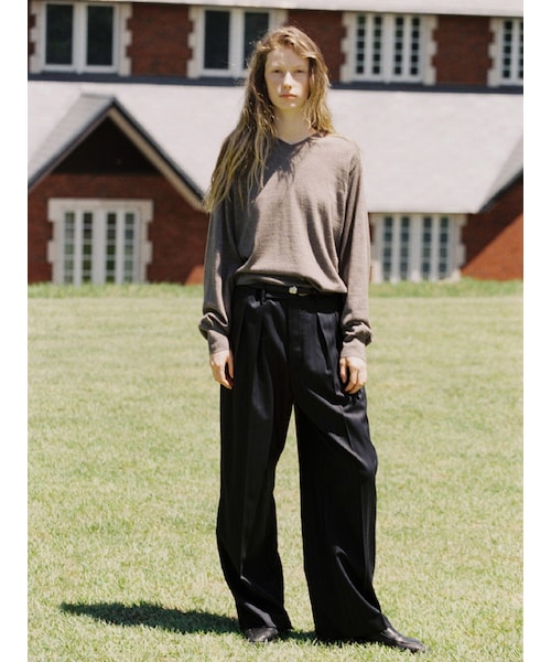 LIDNM（リドム）の「W/Si/Ca 18G V Neck Knit（ニット/セーター）」 - WEAR