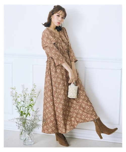 nissen（ニッセン）の「大きいサイズ花柄ワンピース marun（ワンピース