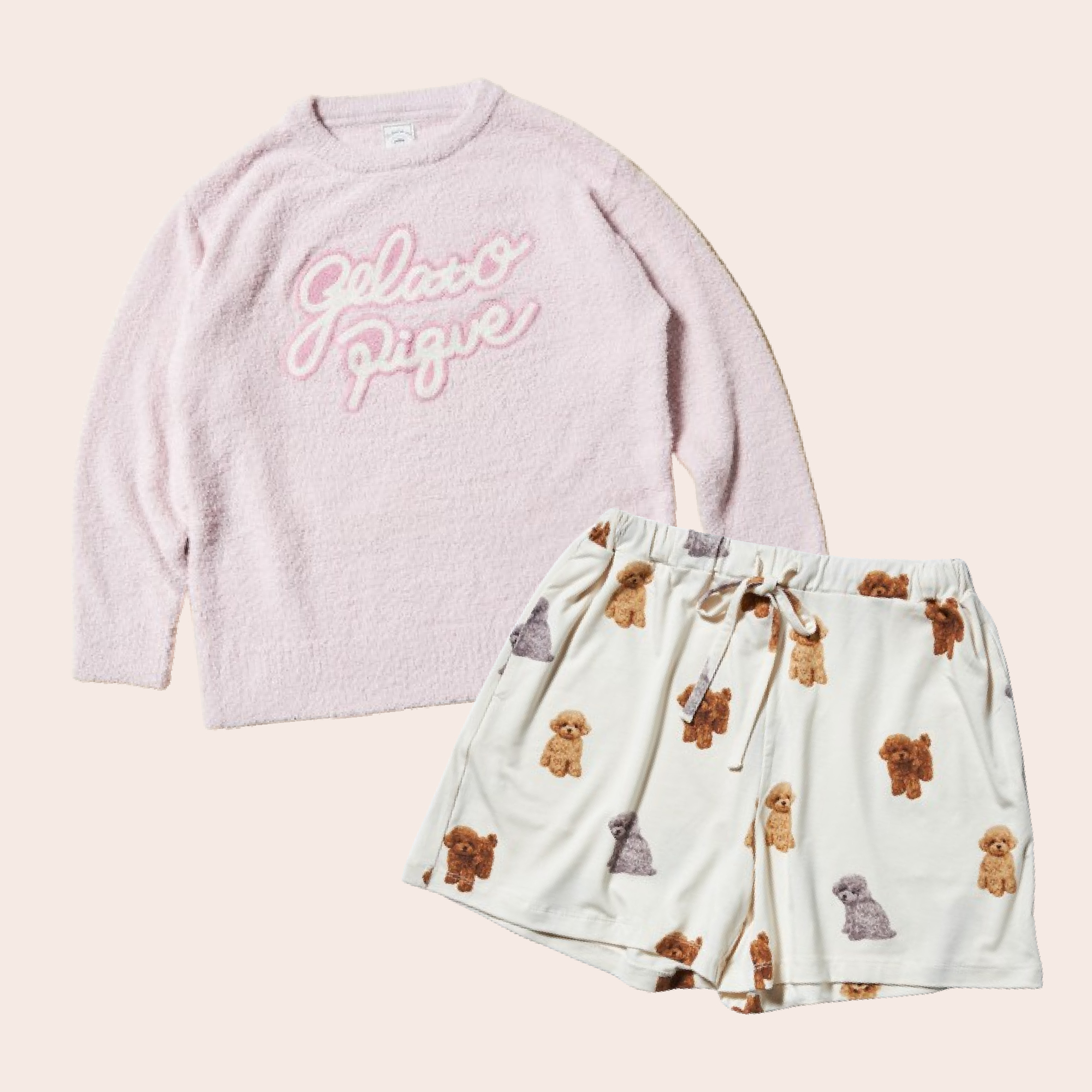 ベビモコさがらロゴプルオーバーと選べるパンツの上下セット | gelato