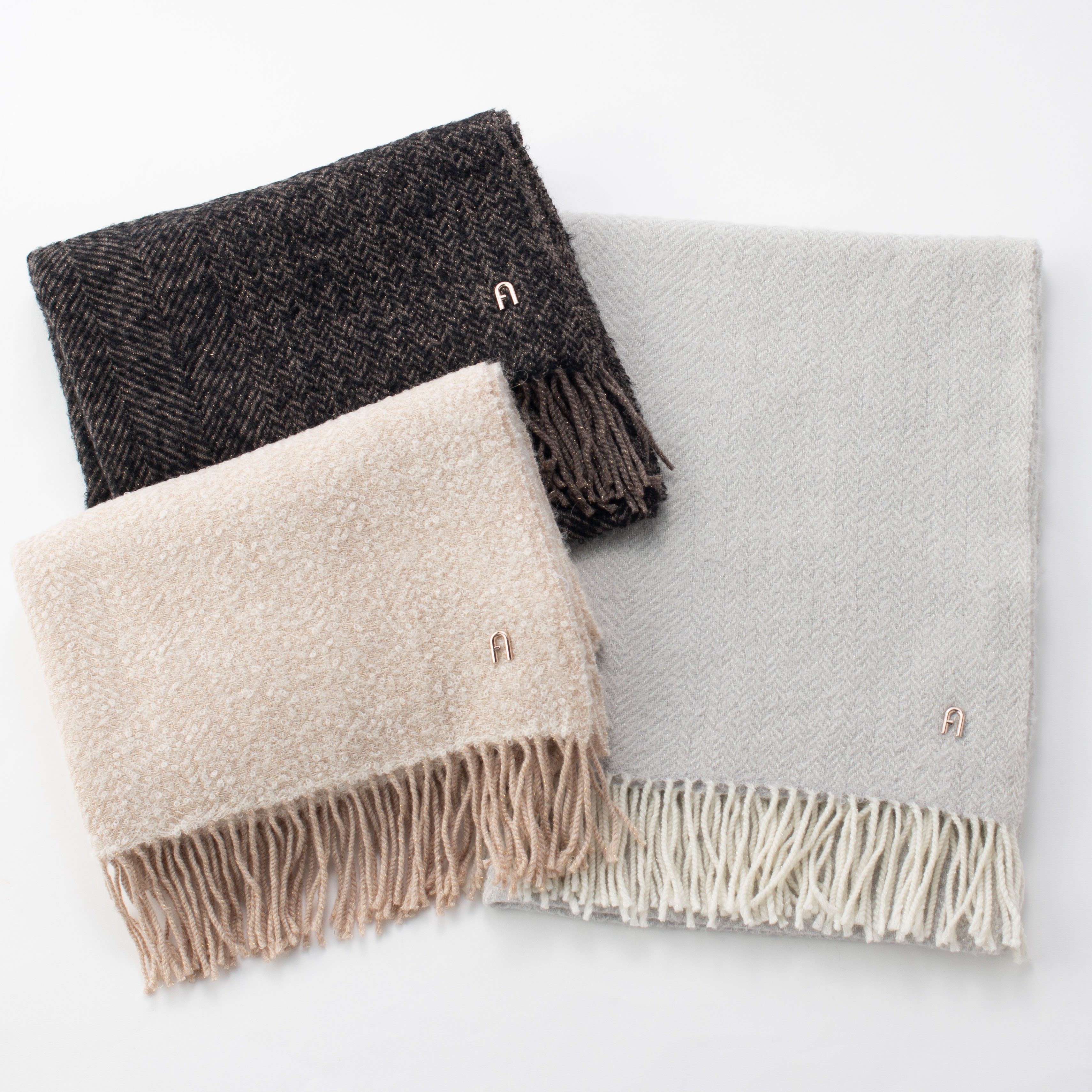 カシミヤ100％ 紡毛無地ストール(70cm*200cm) | FURLA（フルラ）の