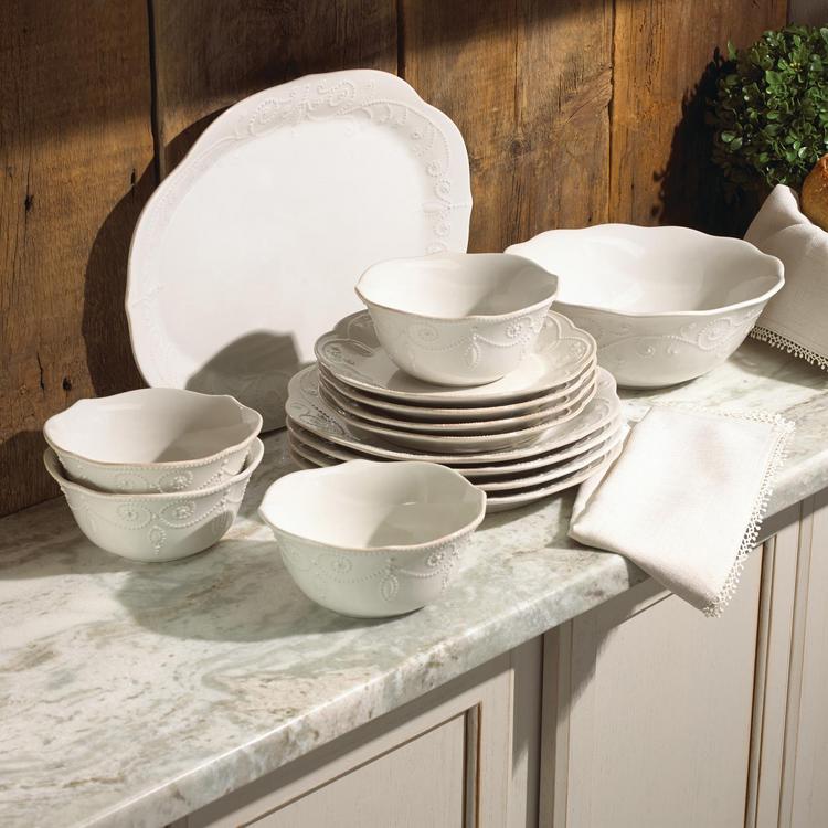 Lenox, French Perle 12-Piece Dinnerware Set, Service for 4 | Zola