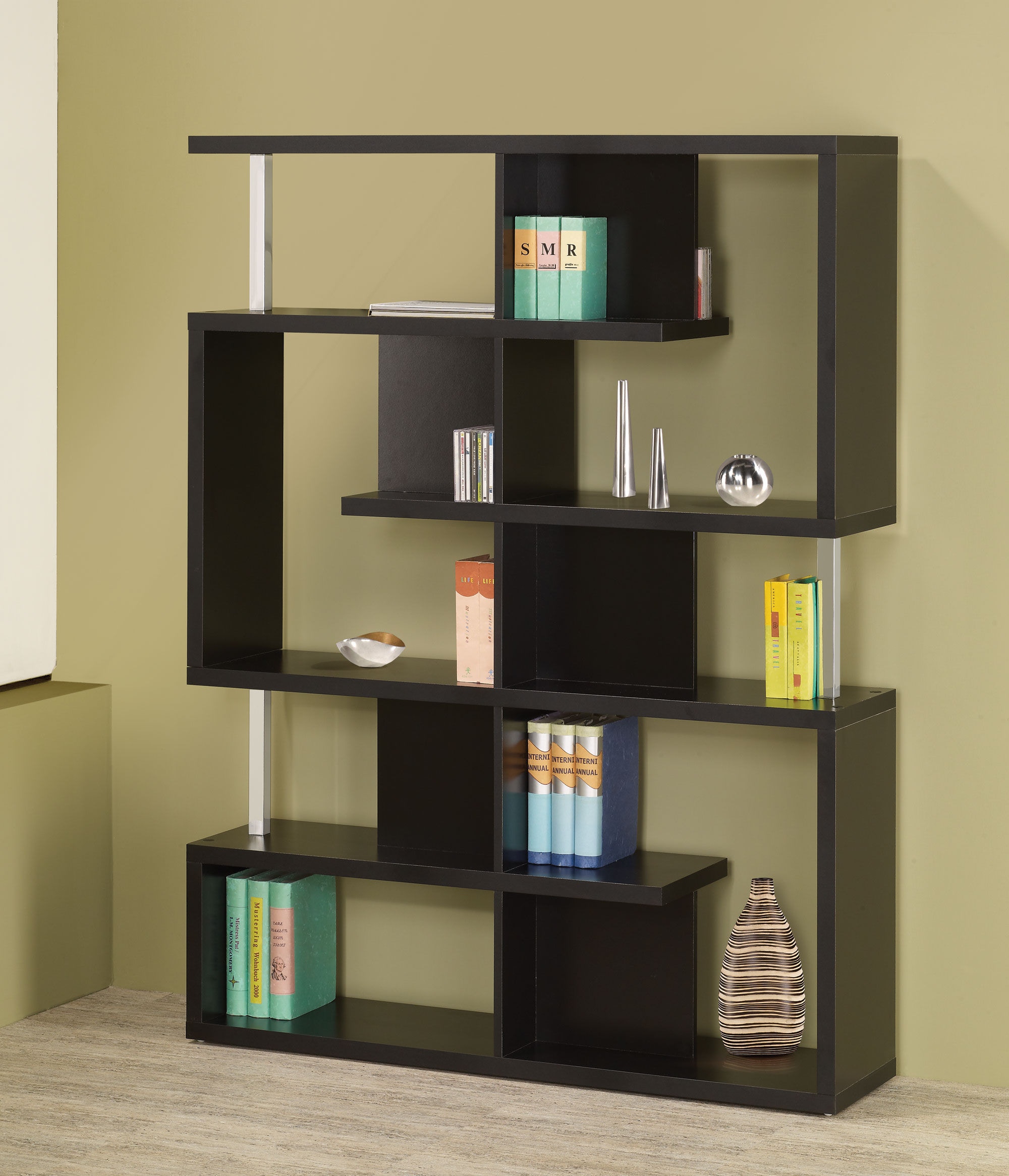 Coaster Home Office Hoover 63-inch 5-shelf Bookshelf Black 800309