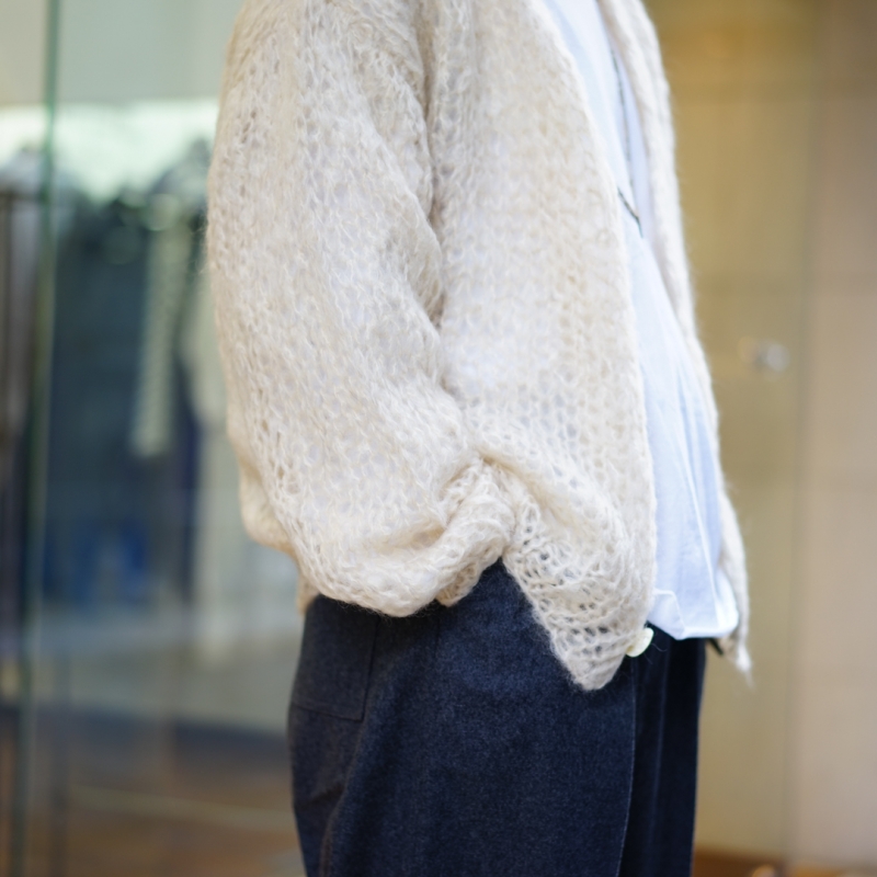 UNUSED (アンユーズド) 24AW Collection の新作、Mohair Knit Cardigan