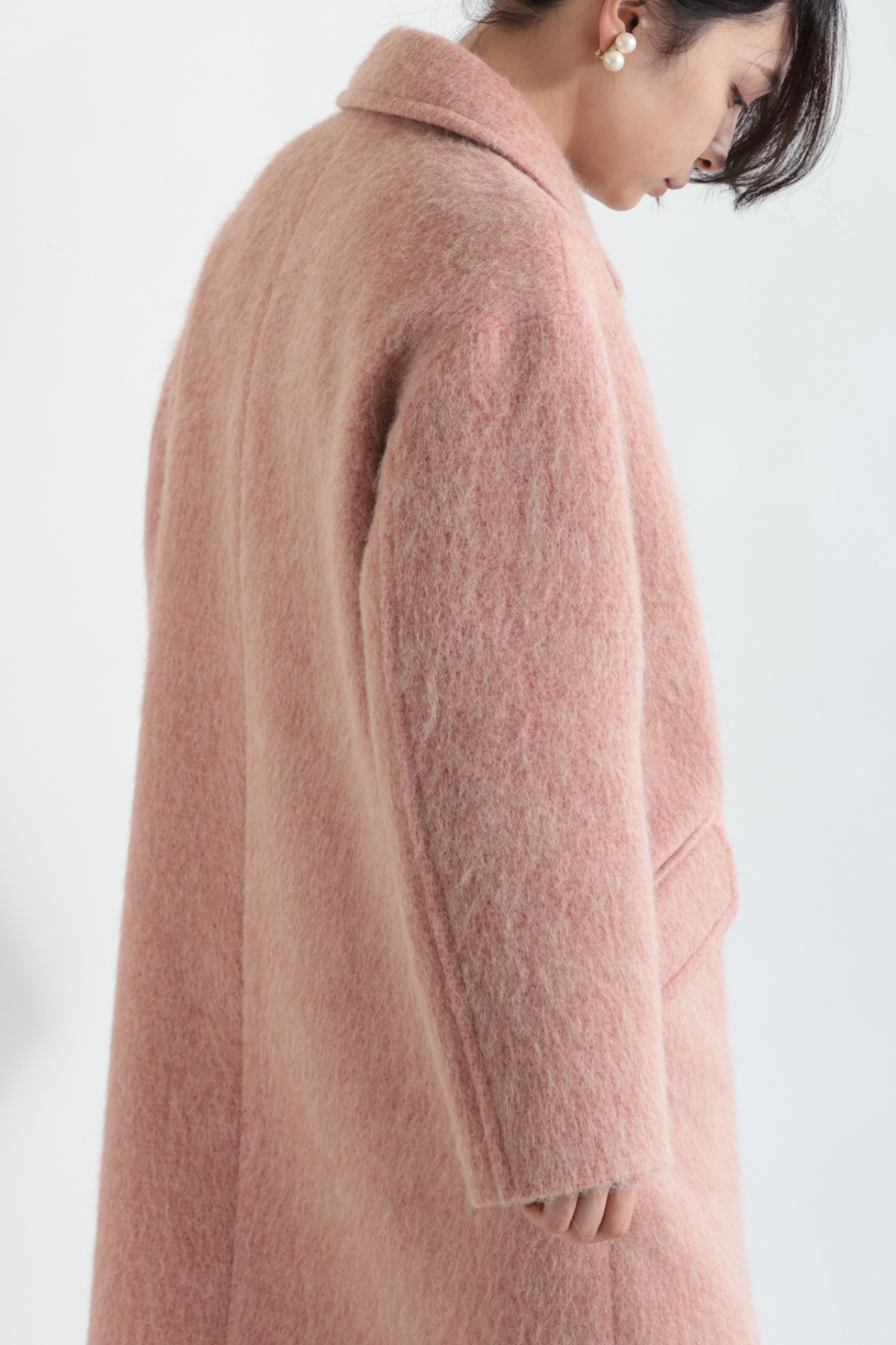 Ballsey(ボールジィ) ウールアルパカシャギー ダブルブレストコート