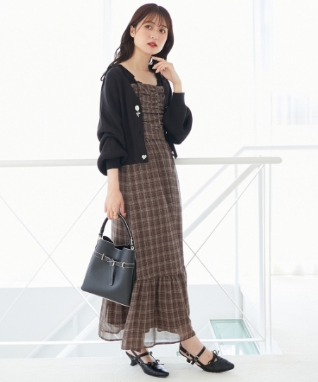 バイカラーリボンキャミワンピース/MAJESTIC LEGON(マジェスティック