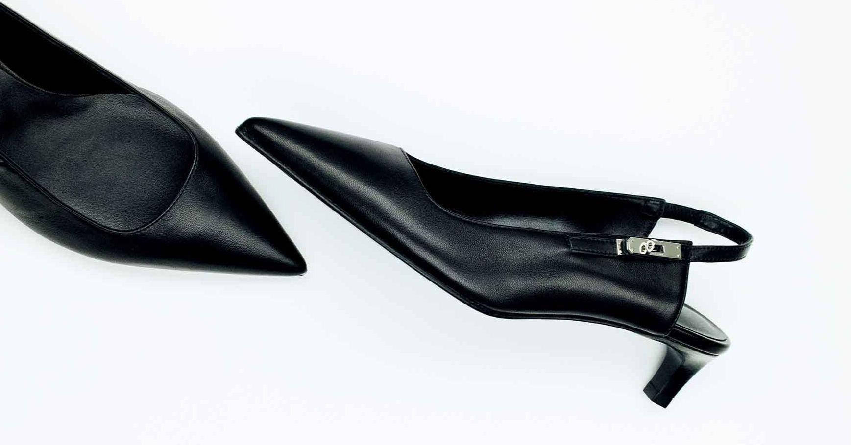 全方位どこから見ても美しい「エルメス」のスリングバックパンプス