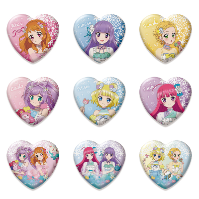 ハート缶バッジコレクション-ガーデンパーティー(等身)-コンプリート