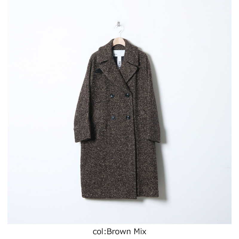 TICCA (ティッカ) ミックスツイードテントコート