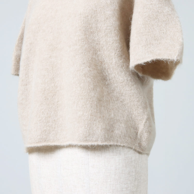 unfil (アンフィル) stretch superkid mohair short-sleeve sweater