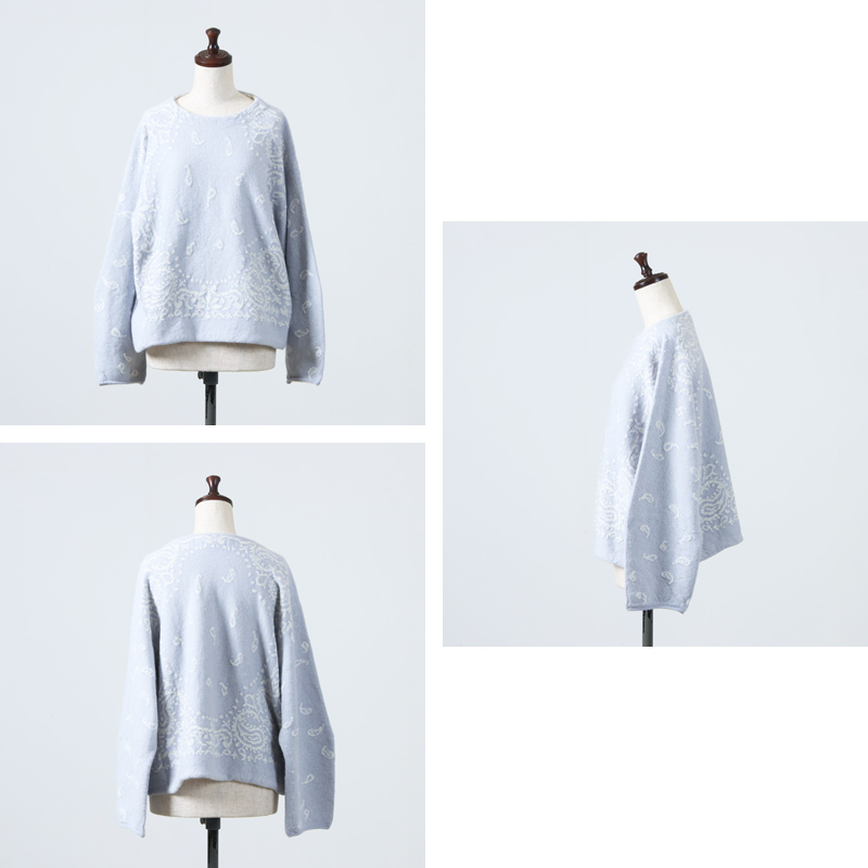 unfil (アンフィル) royal baby alpaca bandana-pattern sweater