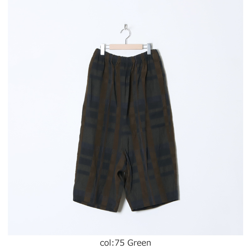 Vlas blomme (ヴラスブラム) Forest check サルエルパンツ