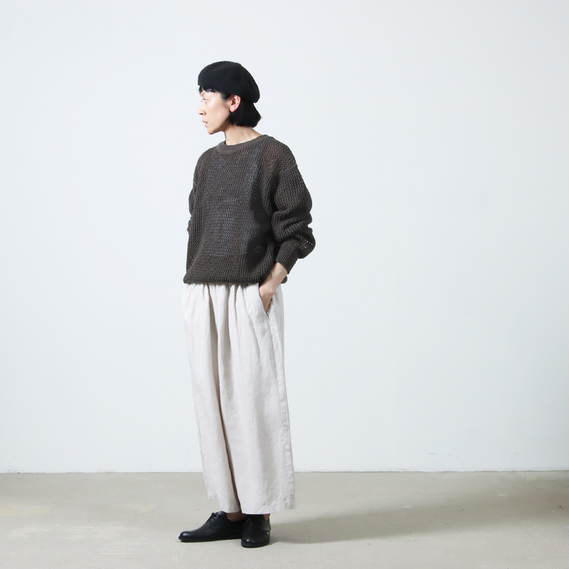 Vlas blomme (ヴラスブラム) ウォッシュドリネン サルエルパンツ