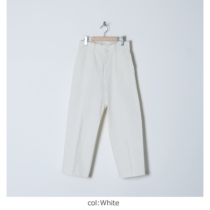 YAECA (ヤエカ) CHINO CLOTH PANTS CREASED / チノクロスパンツクリース