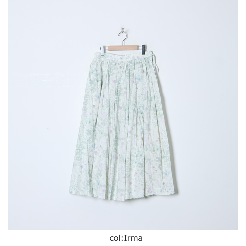 YAECA (ヤエカ) WRITE GATHER SKIRT LIBERTY COTTON / ギャザー