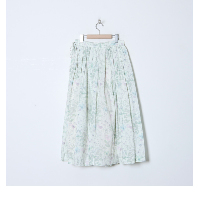 YAECA (ヤエカ) WRITE GATHER SKIRT LIBERTY COTTON / ギャザー