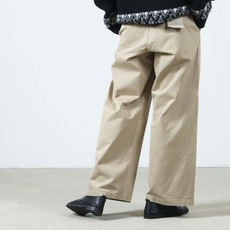 YAECA (ヤエカ) Wチノパンツ ワイド Chino Trousers Wide
