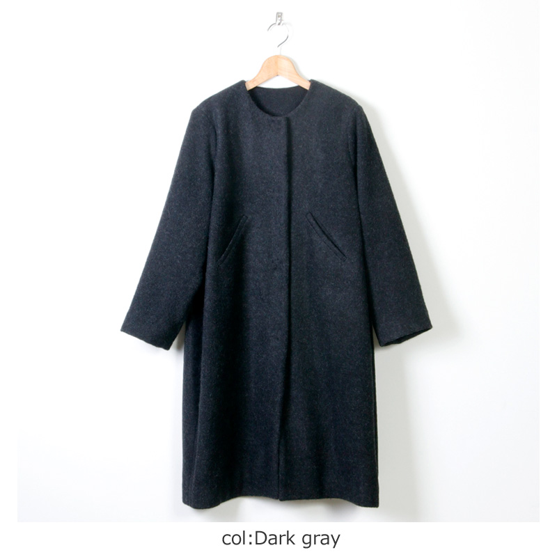 Atelier d'antan (アトリエ ダンタン) ウールアルパカノーカラーコート