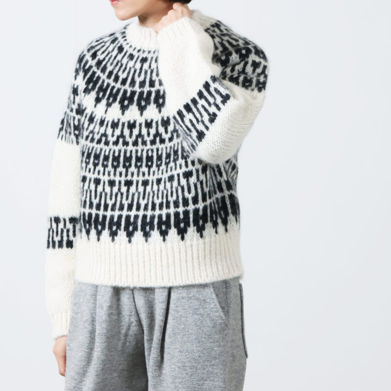 BATONER (バトナー) women MOHAIR NORDIC CREW NECK / モヘア