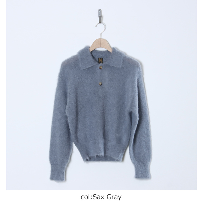 BATONER (バトナー) PURE MOHAIR SHAGGY POLO / ピュアモヘアシャギーポロ