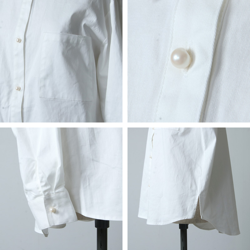 blanc basque (ブランバスク) コットンビッグシャツ×ニットベスト