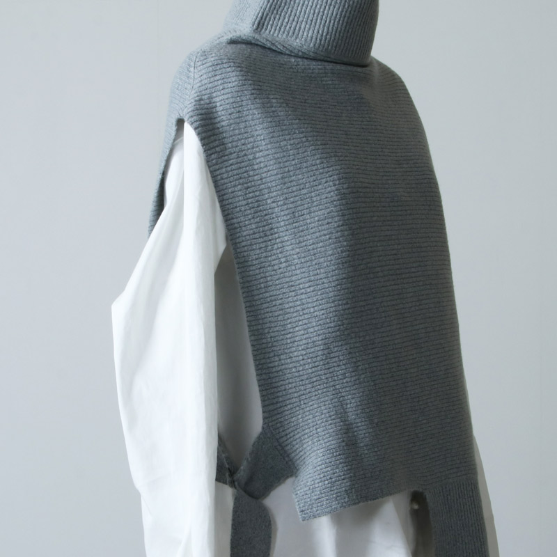 blanc basque (ブランバスク) コットンビッグシャツ×ニットベスト