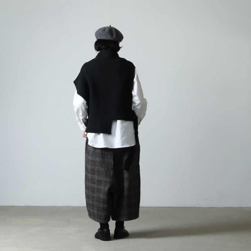 blanc basque (ブランバスク) コットンビッグシャツ×ニットベスト