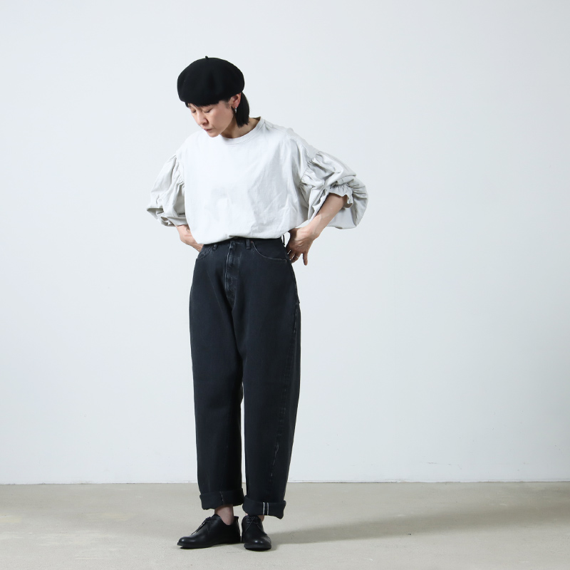CIOTA (シオタ) High-rise 5 Pocket Pants Medium Black / ハイライズ5