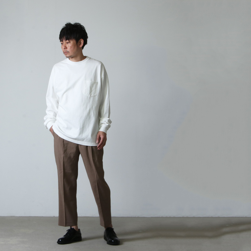 CIOTA (シオタ) スビンコットン 10/- 度詰め 吊り天竺 ポケット付き ロンT