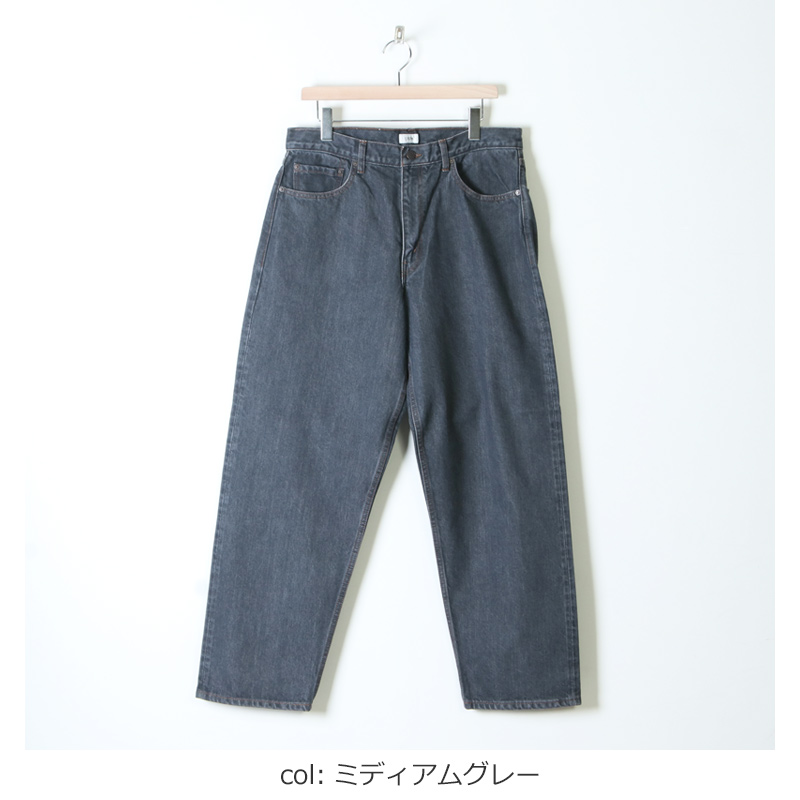 CIOTA (シオタ) グレー スビンコットン 13,5oz ワイドテーパードデニム