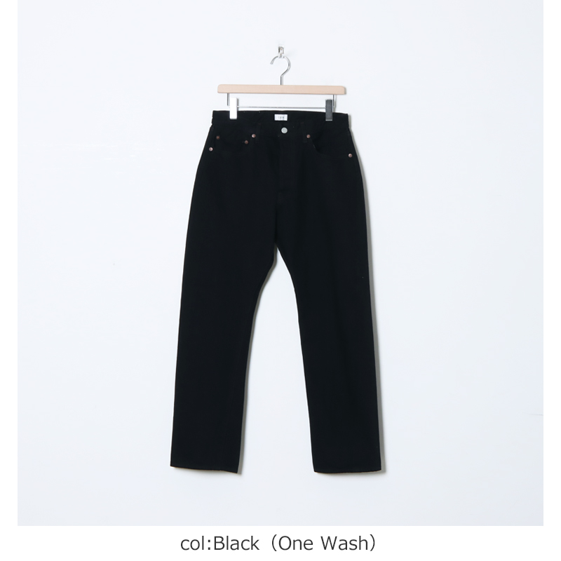CIOTA (シオタ) Straight 5 Pocket Pants Black（One Wash