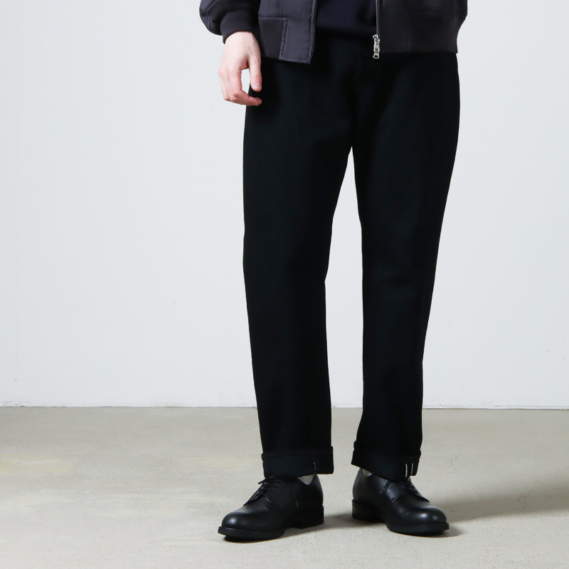 CIOTA (シオタ) Straight 5 Pocket Pants Black（One Wash